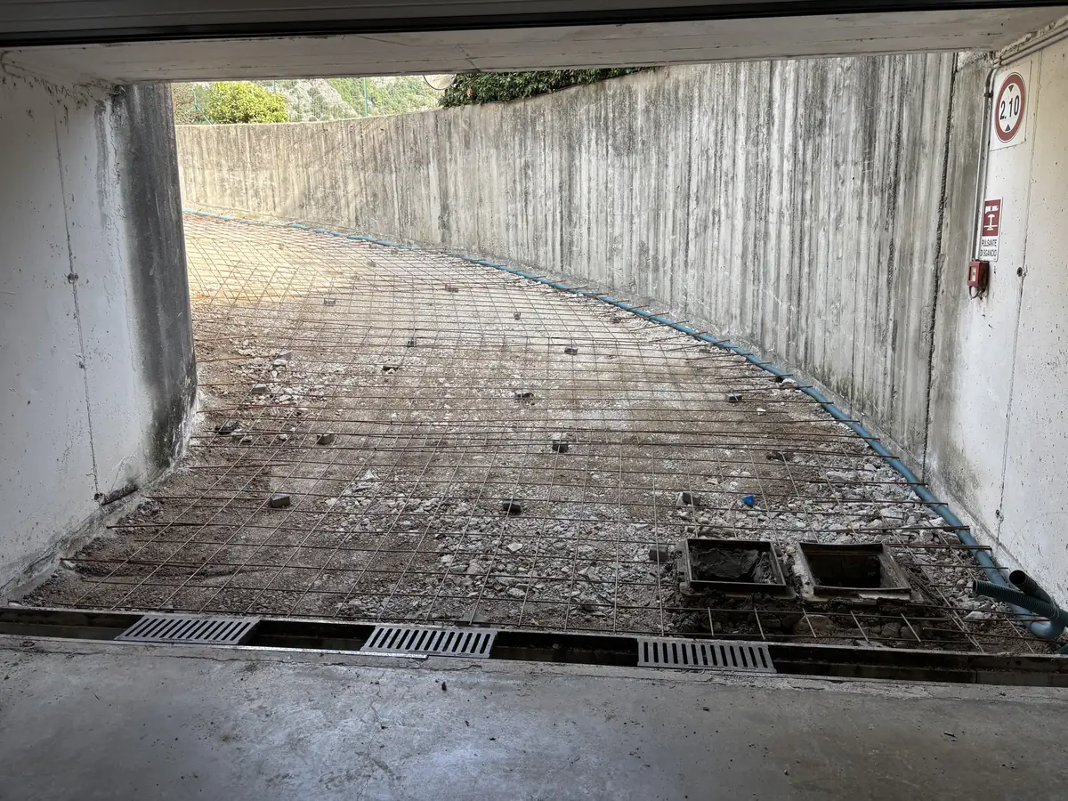 Rampa del garage prima dei lavori